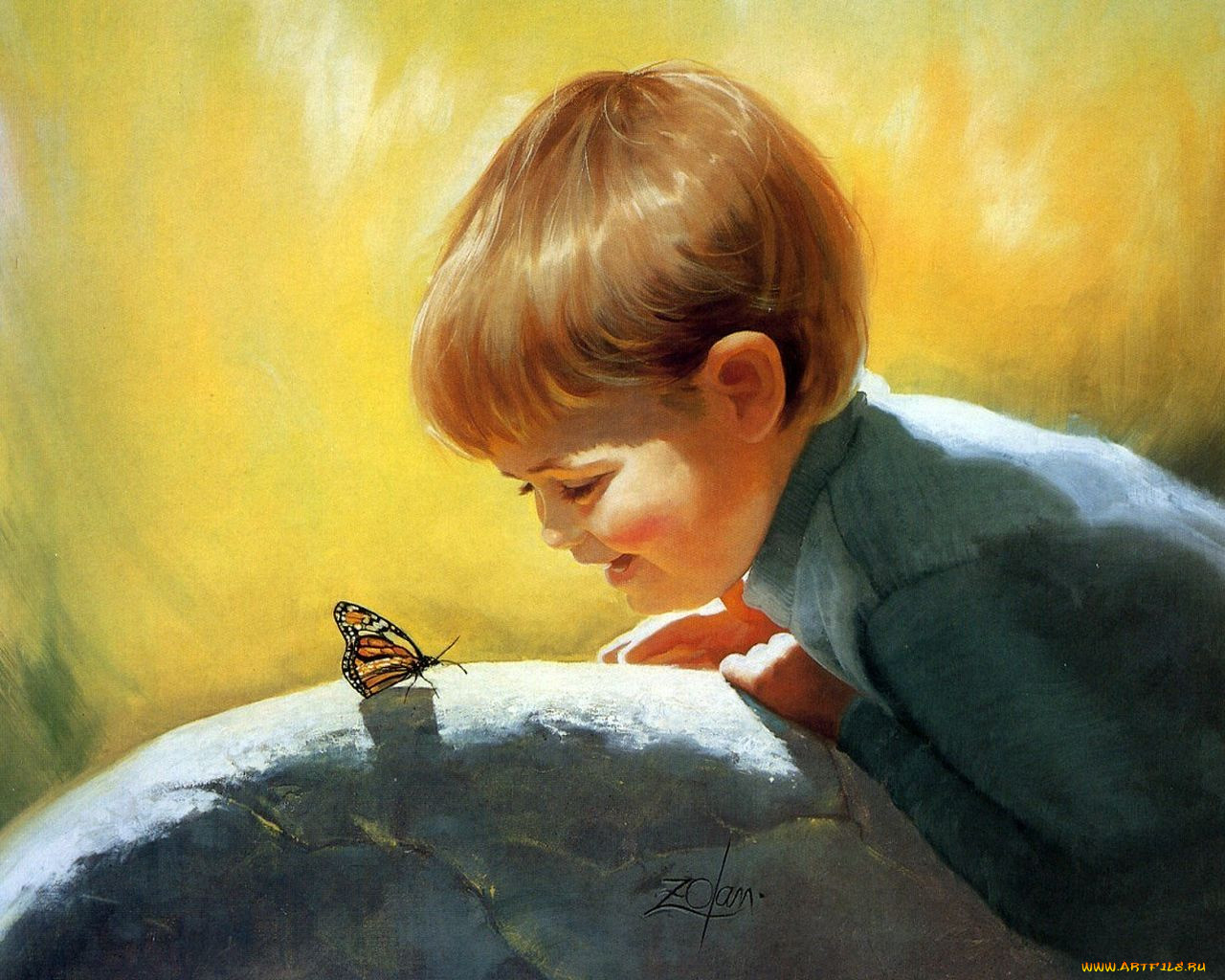 Дональд Золан мальчик и бабочка